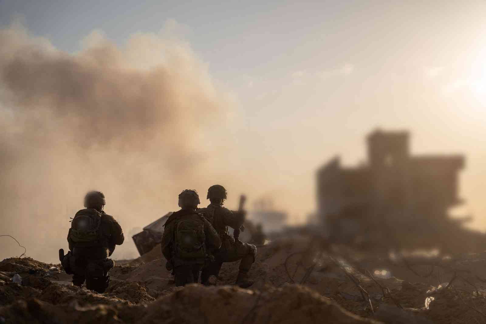 IDF forces operating in Gaza. background