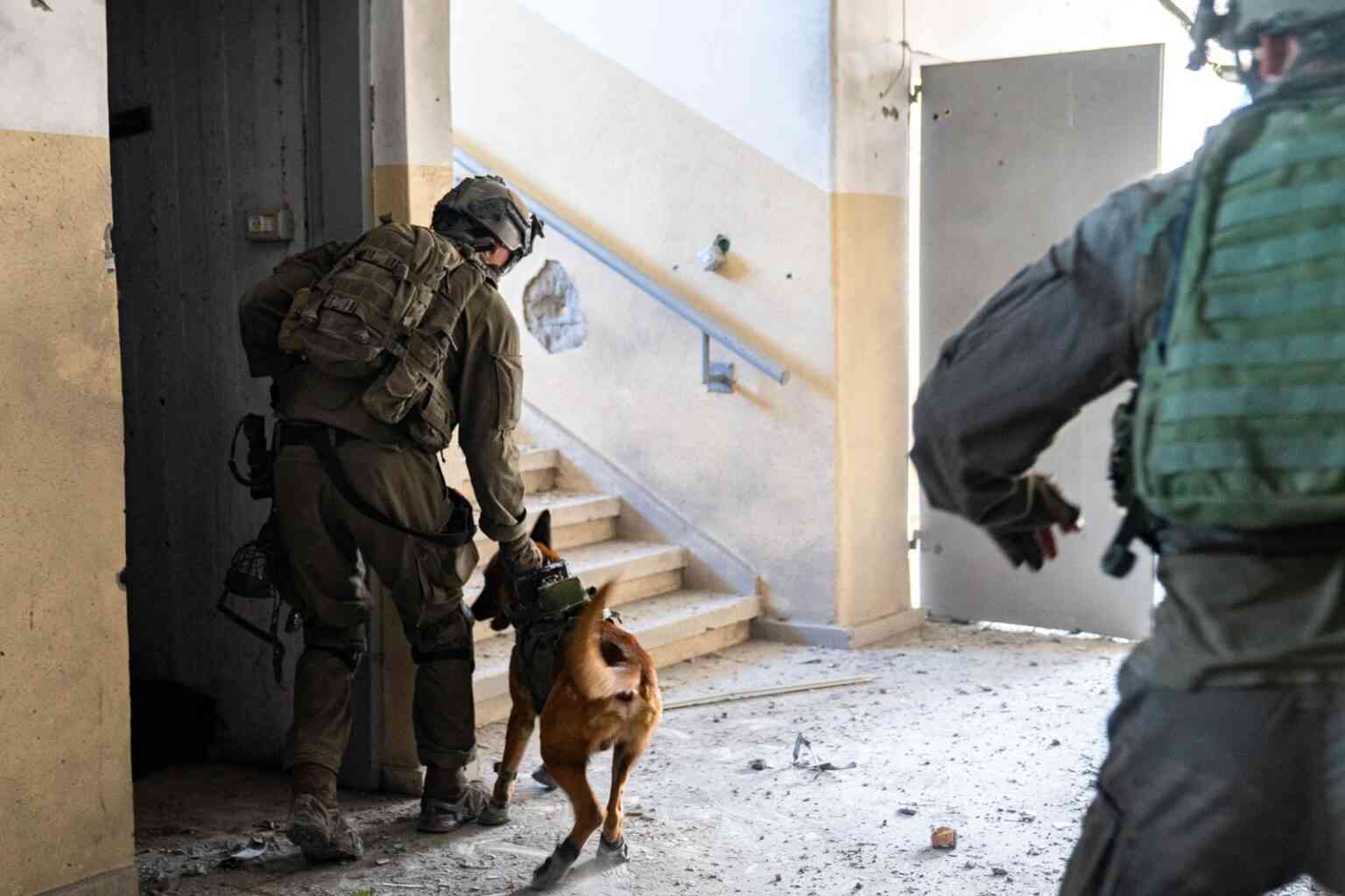 Elite Dog Unit Oketz operating in Gaza background