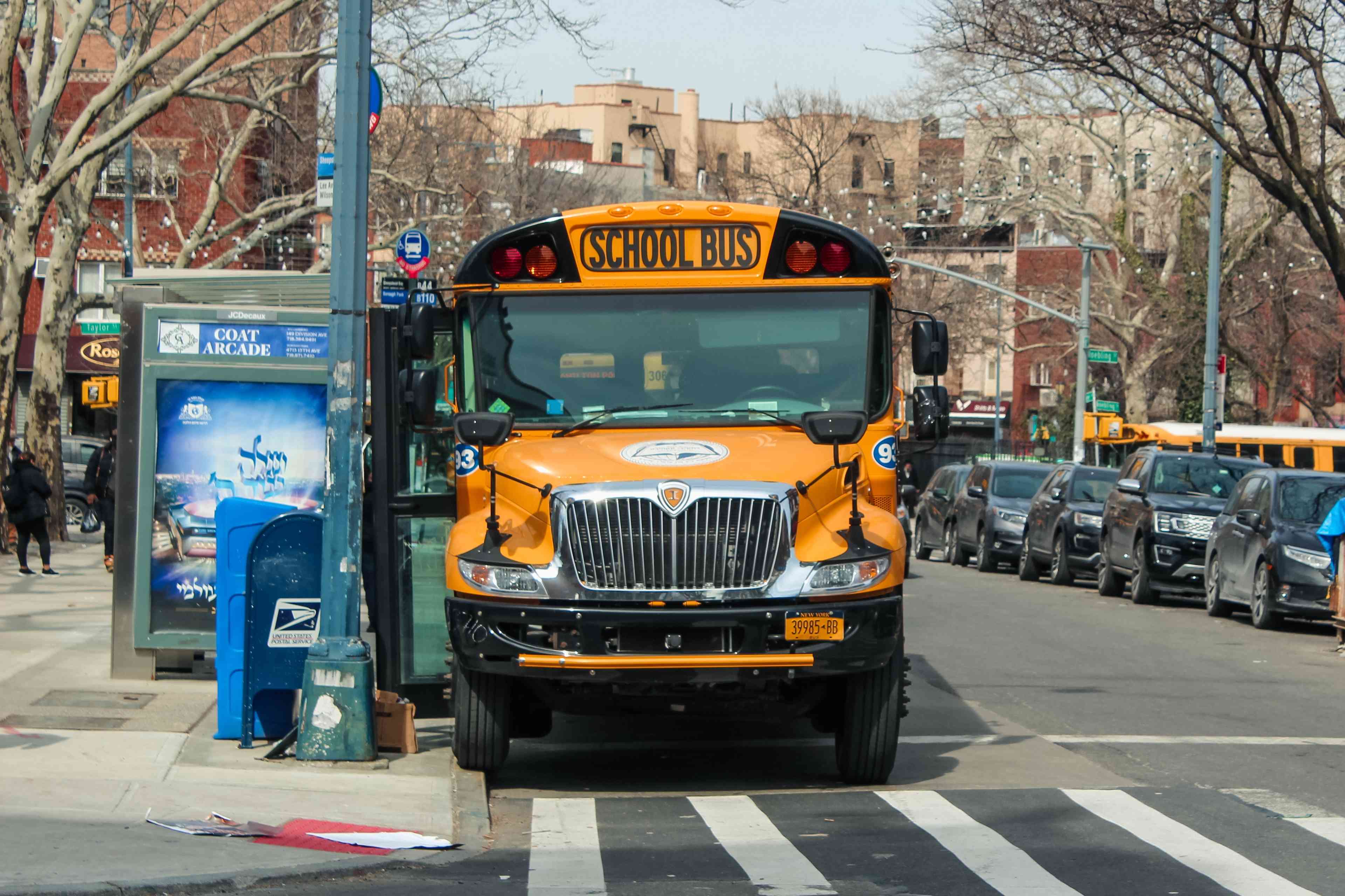 NYC school bus background