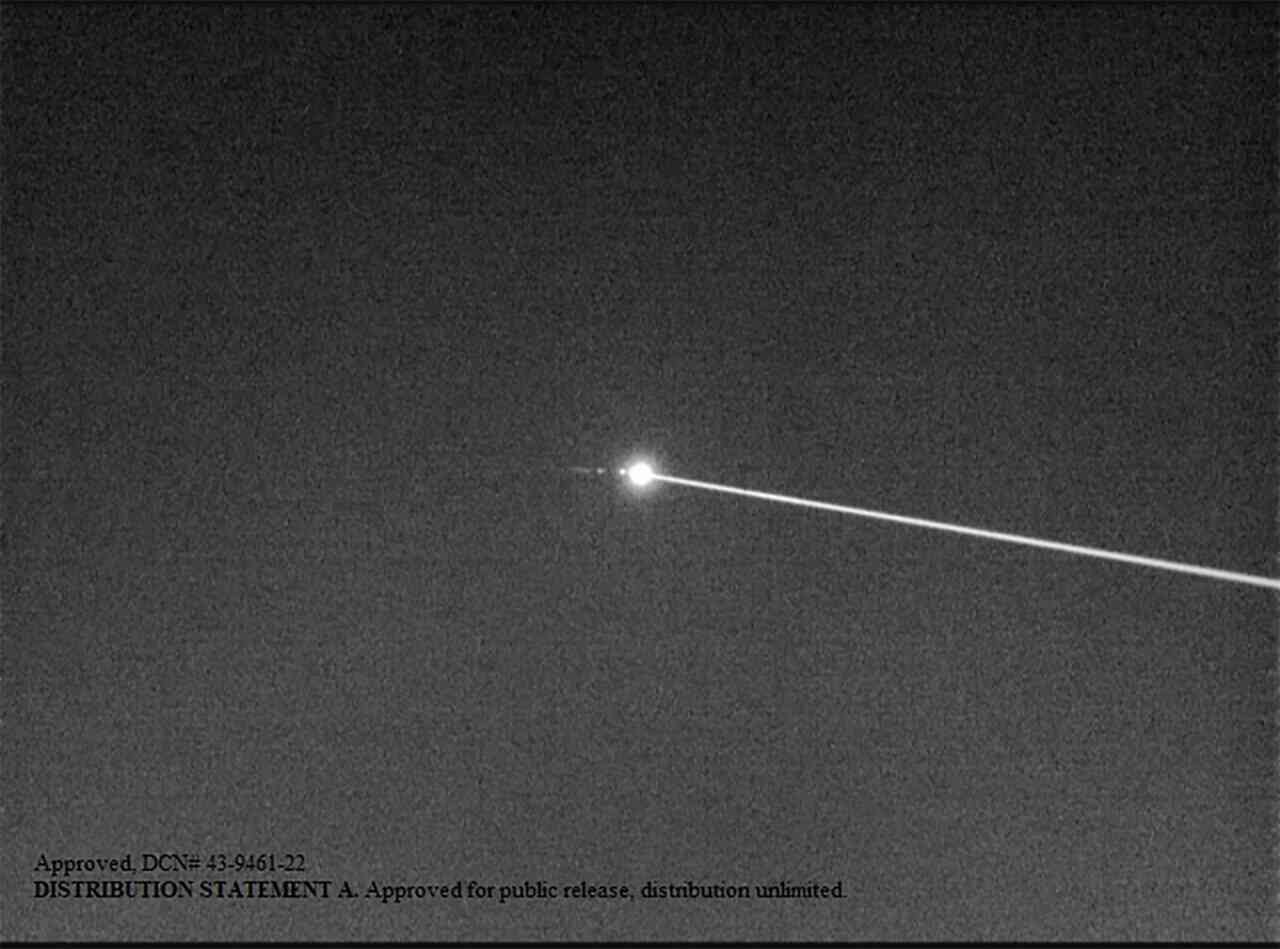 Laser interception of drone. background