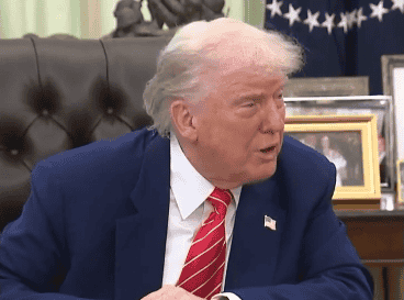 President Donald Trump. background