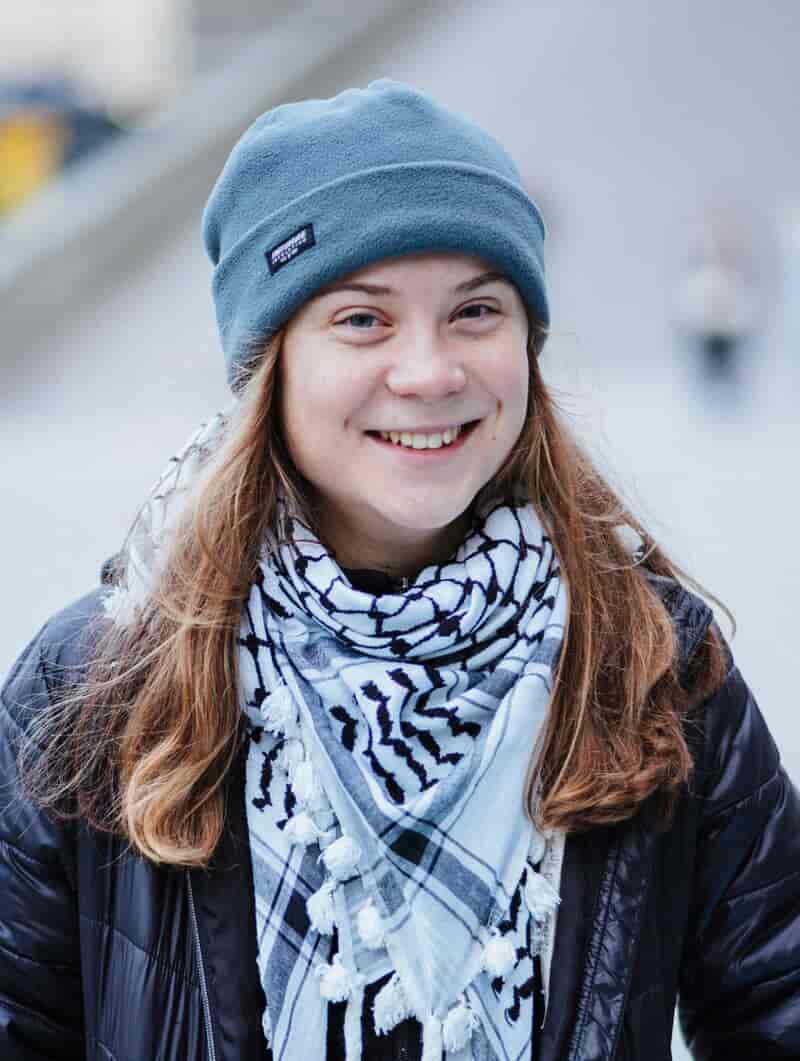 Greta Thunberg. background