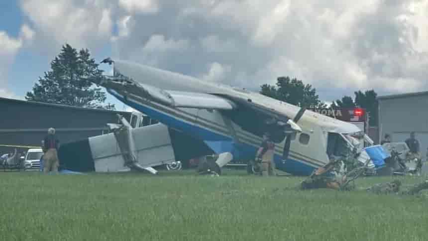 Scene of the plane crash background