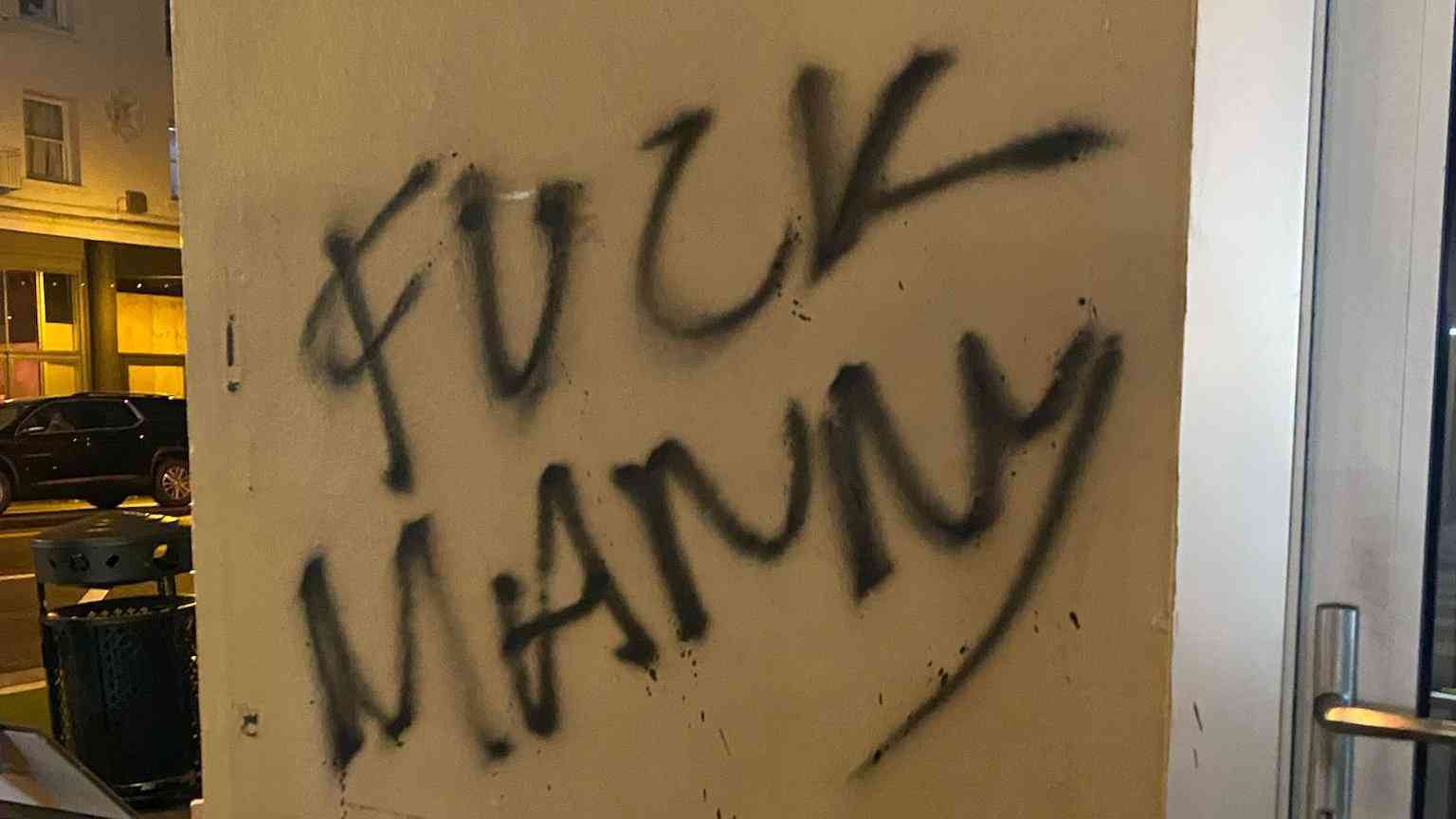 Antisemitic graffiti. background