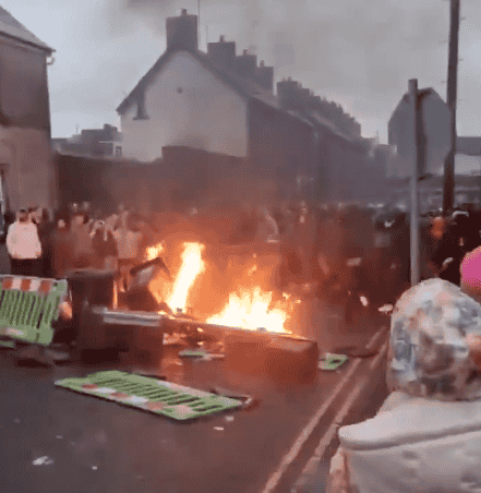 Riots in Northern Ireland background