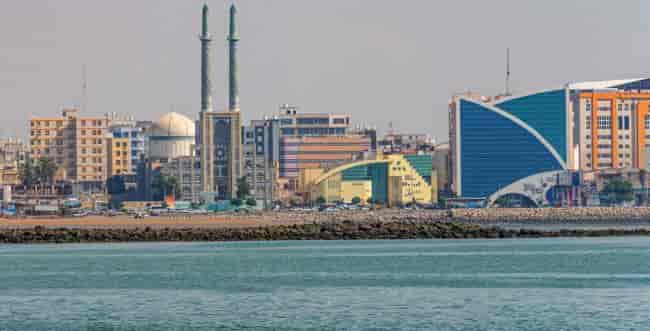 Iranian port. background