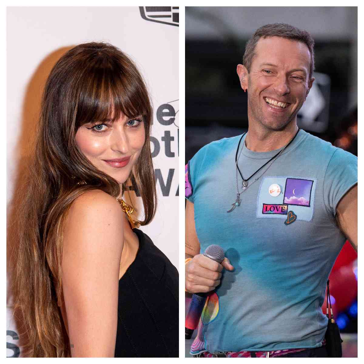 Dakota Johnson, Chris Martin background