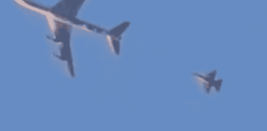 IAF jet refueling in Syrian airspace background