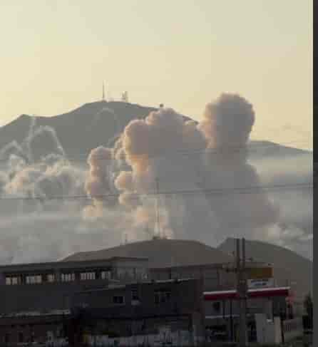 Israeli Airstrikes in Iran background