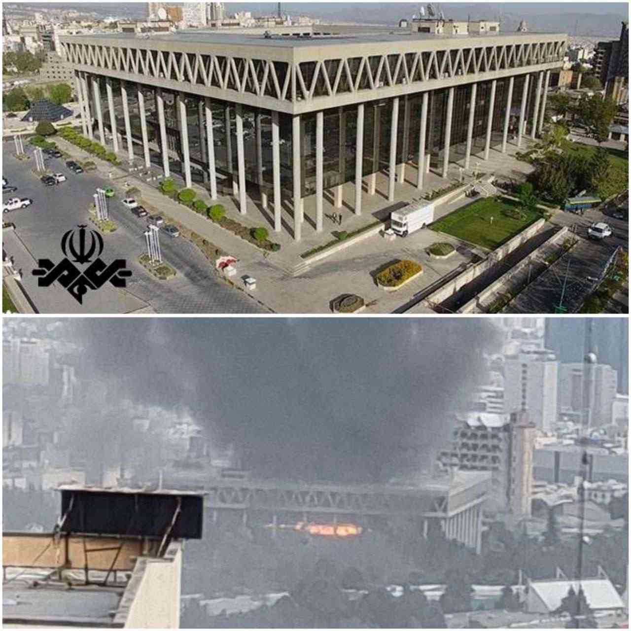 Propaganda TV, before and after. background