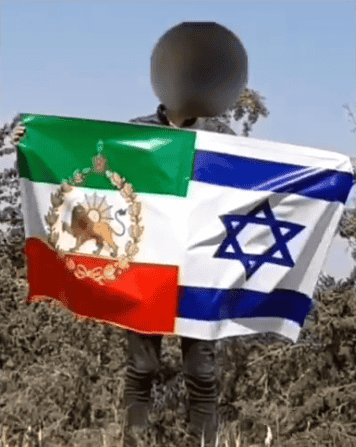 Protesting for Israel - in Iran. background
