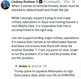 Lindsey Graham: Israel must be allowed to finish the job