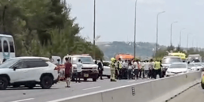 Serious Accident on Highway 1 at Neve Ilan Interchange; 4 Injured 