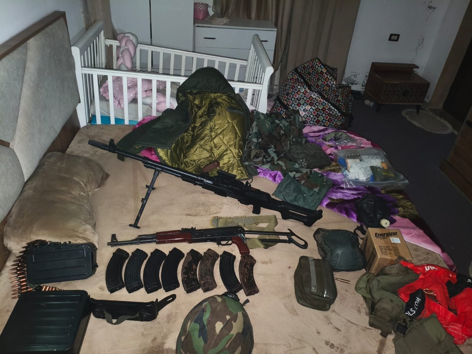 IDF finds Hezbollah weapons cache alongside baby crib in southern Lebanon