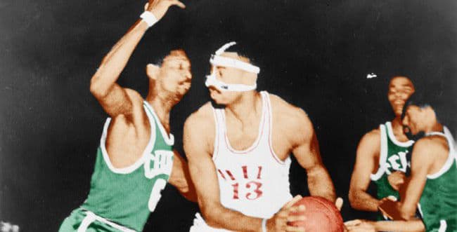Russell guards Chamberlain