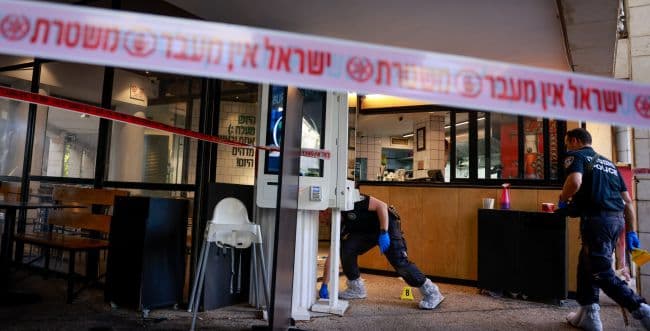 The scene of last night's attack