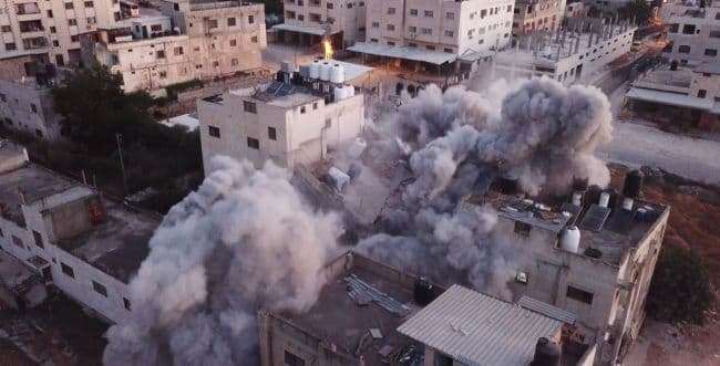 The demolition of the house of the terrorist who murdered the brothers Yagel Yaakov and Hillel Menachem Yaniv