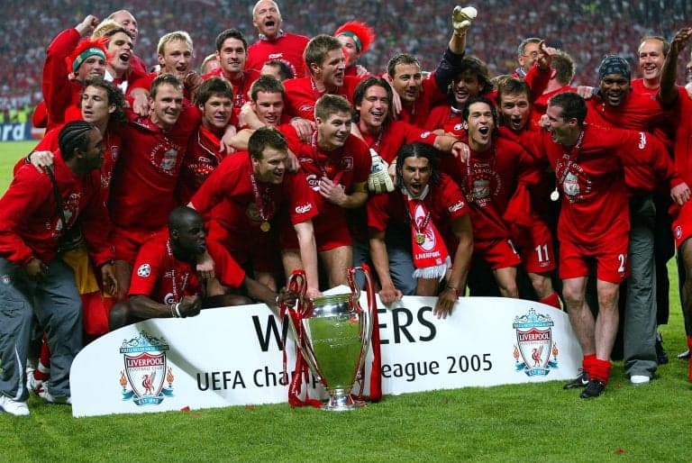 Liverpool wins the Champions League in 2005 Liverpool wins the Champions League in 2005
