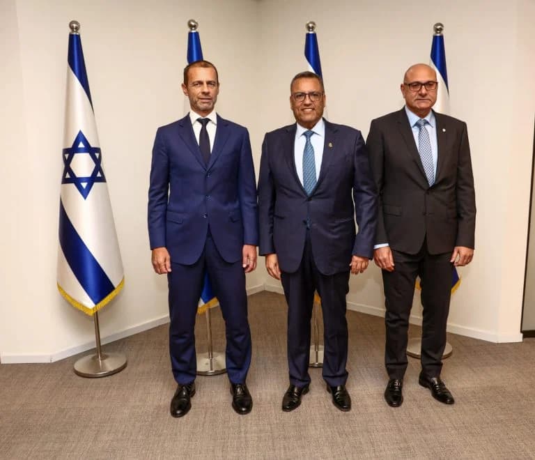 The meeting with the President of UEFA The meeting with the President of UEFA