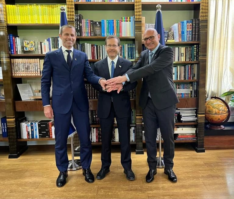 Herzog with Čeferin Herzog with Čeferin