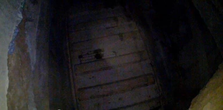 The top door in the tunnel at Rantisi Hospital The top door in the tunnel at Rantisi Hospital