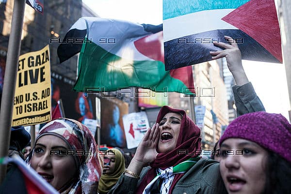 BDS is ramping up on campuses due to the war. Pro-Palestinian protest, 2015.