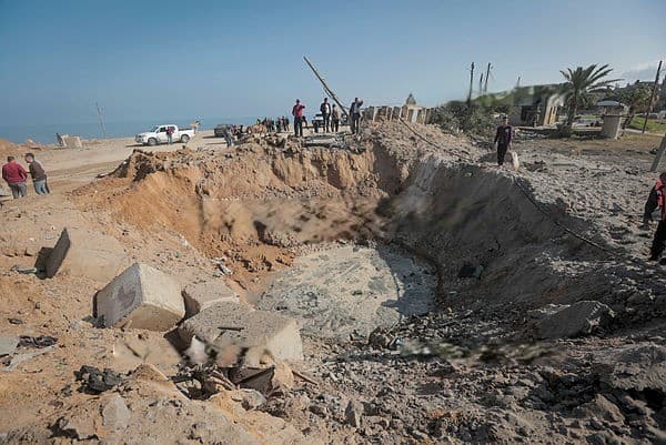 IDF Air Force strike in Deir al-Balah. IDF Air Force strike in Deir al-Balah.