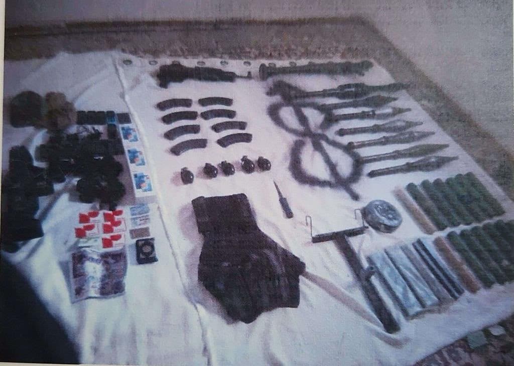 A Hamas "political" leader's arms cache. A Hamas "political" leader's arms cache.