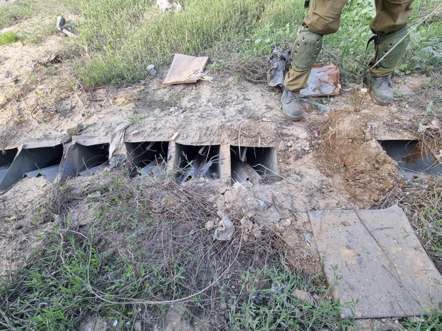 Destroyed rocket launchers. Destroyed rocket launchers.