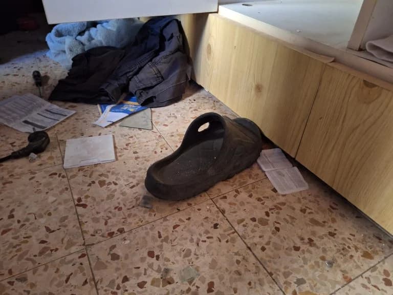 Shoe waiting for its owner Shoe waiting for its owner
