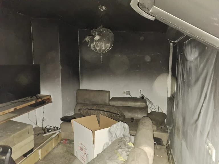 The burnt house. The burnt house.