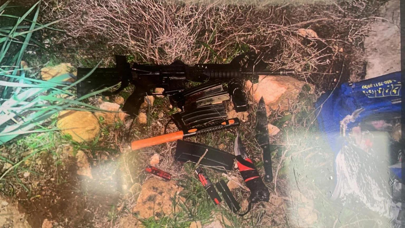 The weapons seized from the terrorists The weapons seized from the terrorists