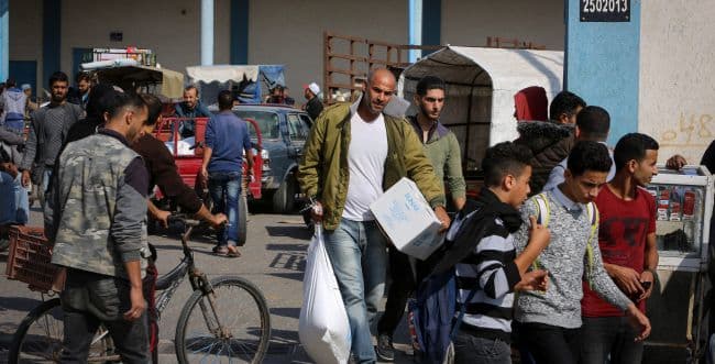 Humanitarian aid in Gaza.