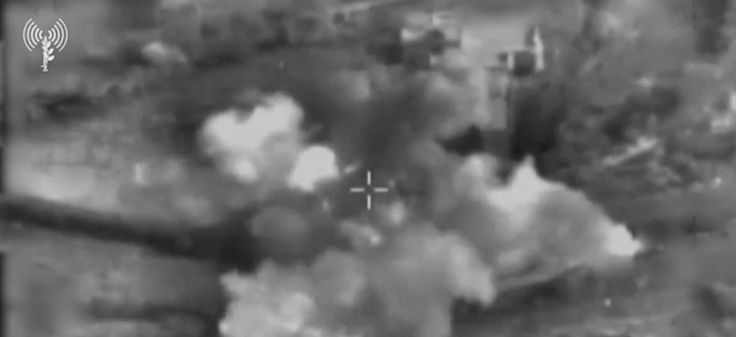 Image of strike on Hezbollah military structure.