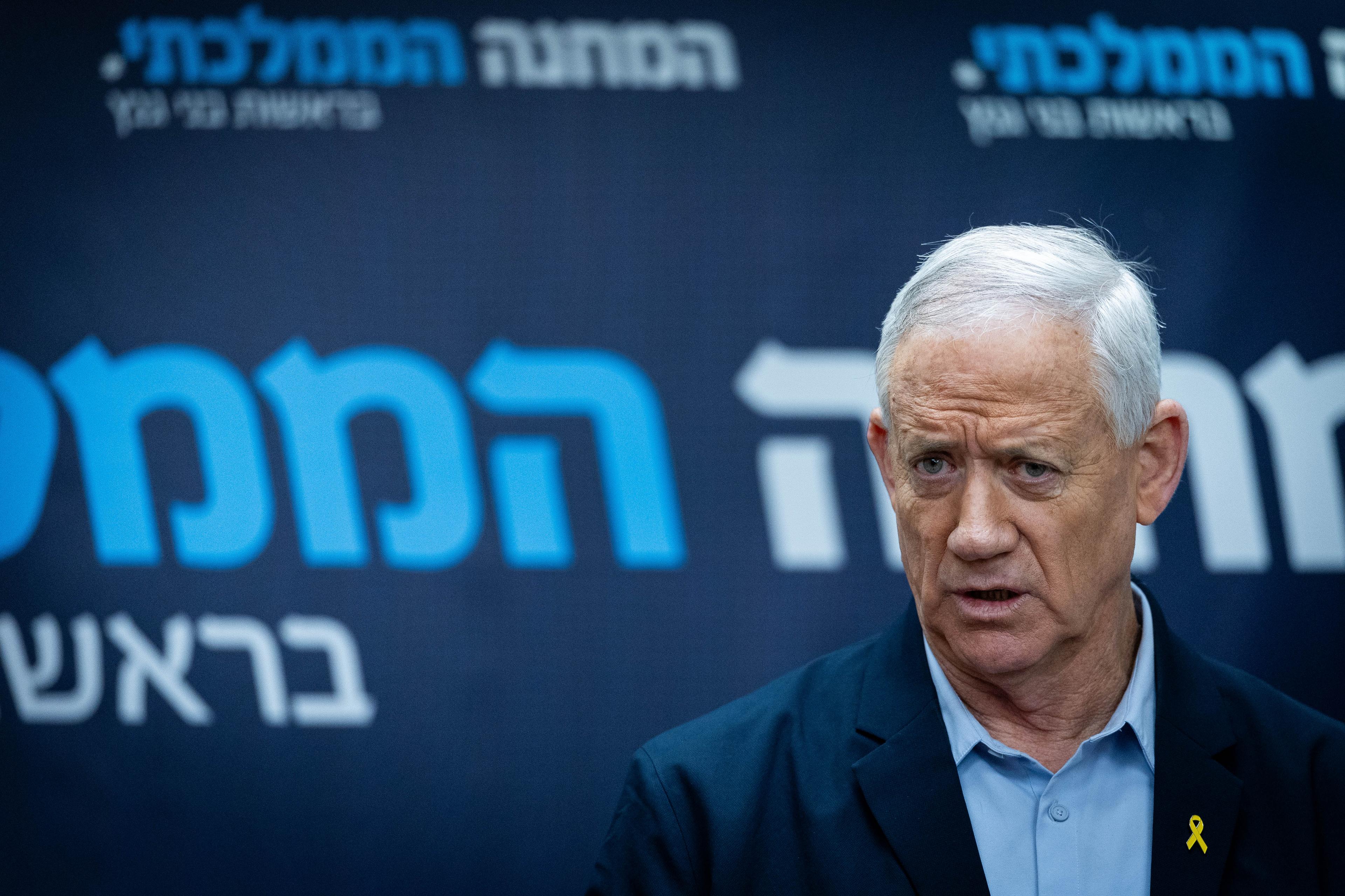 "Chuck Schumer is a friend of Israel, but he erred in his statement." Gantz. "Chuck Schumer is a friend of Israel, but he erred in his statement." Gantz.