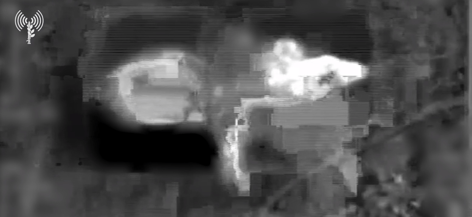 Striking Hezbollah targets.