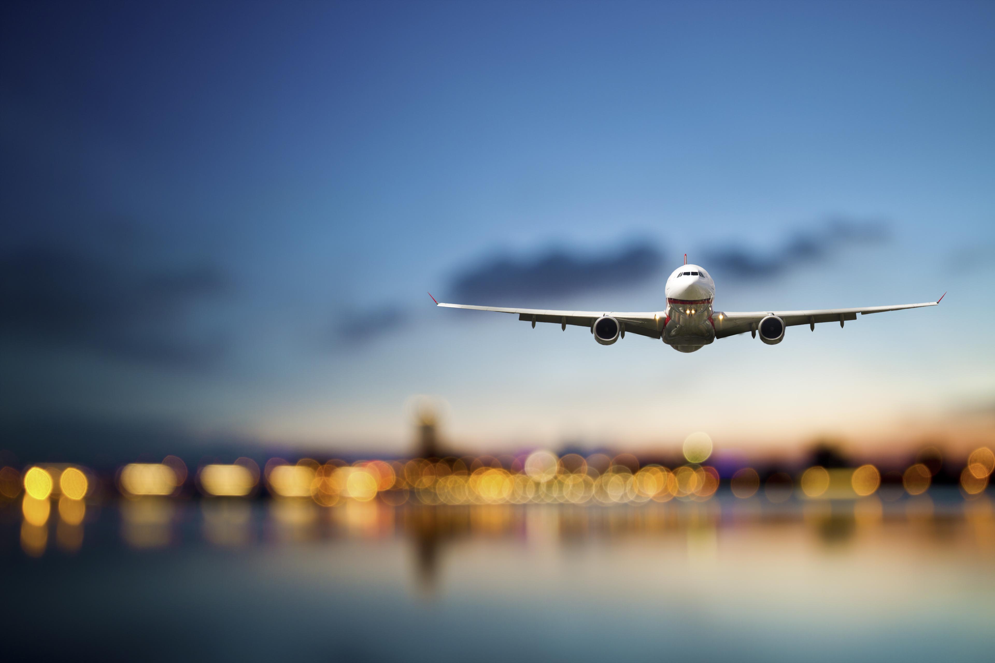Passenger plane. Illustration.