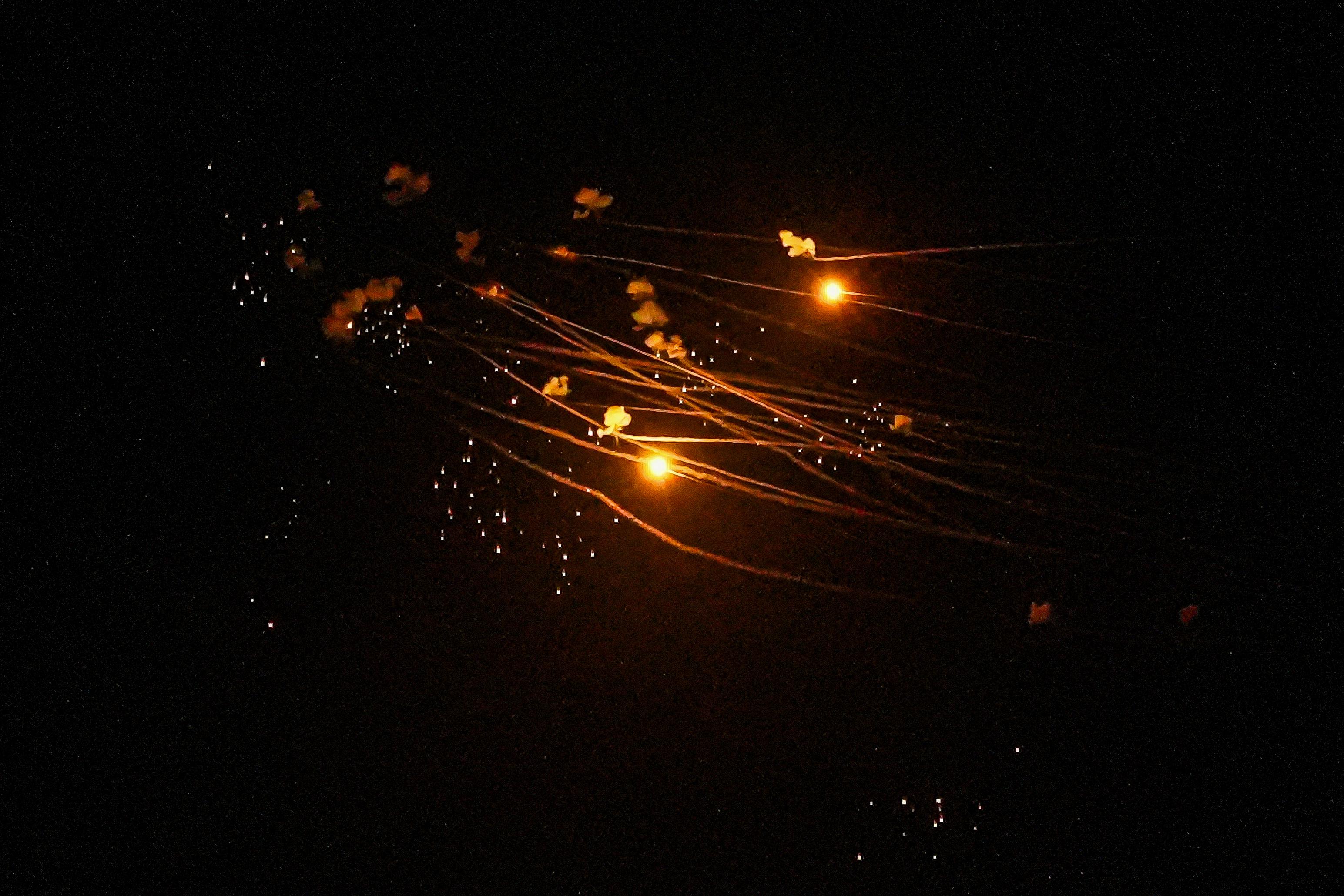 Iron Dome interception. Illustration.