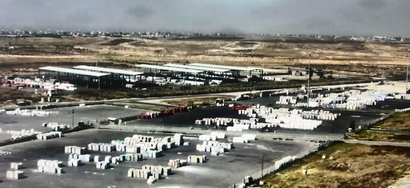 Humanitarian aid waiting to be distributed, according to COGAT.