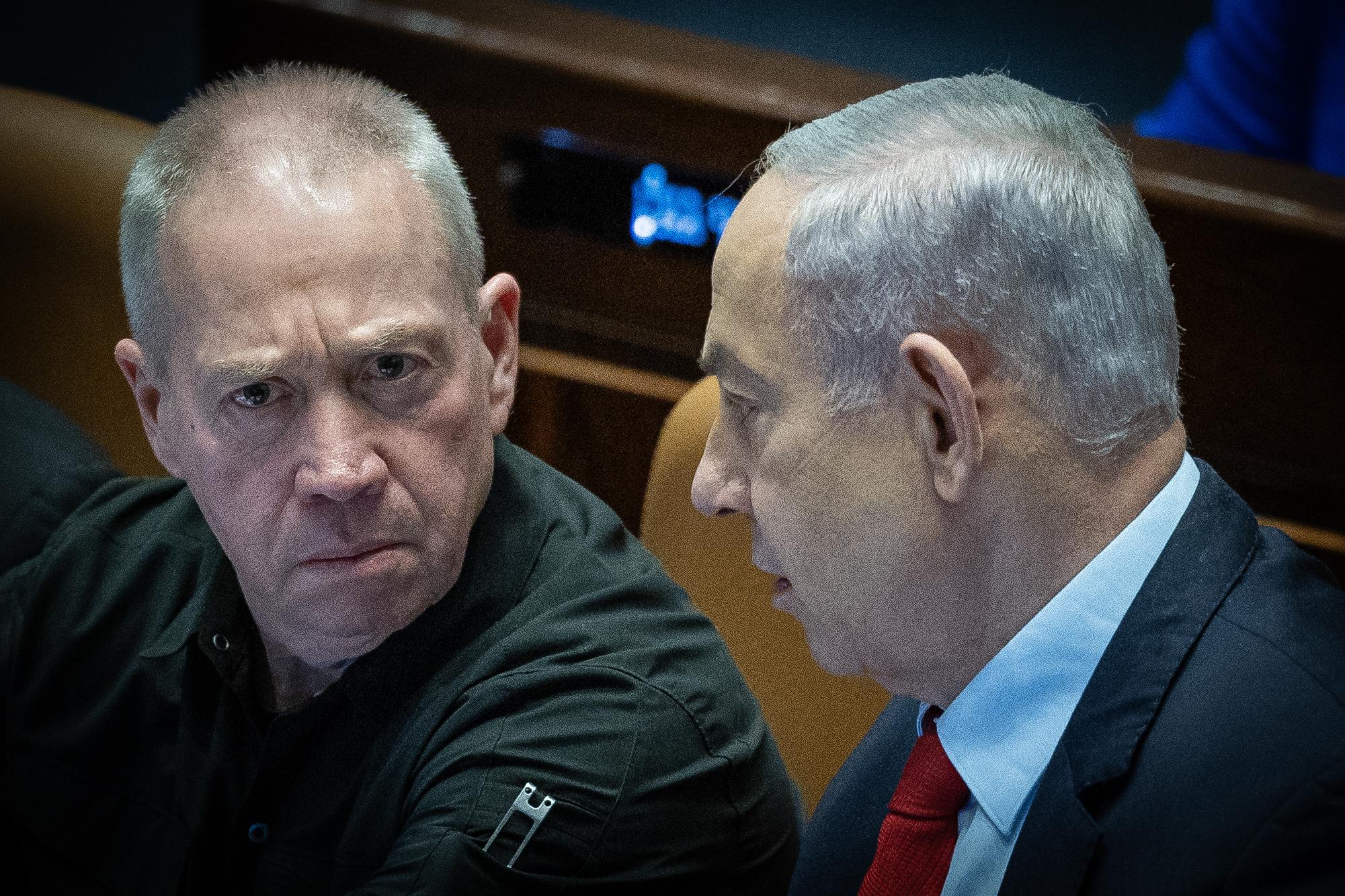 Gallant and Netanyahu. Gallant and Netanyahu.