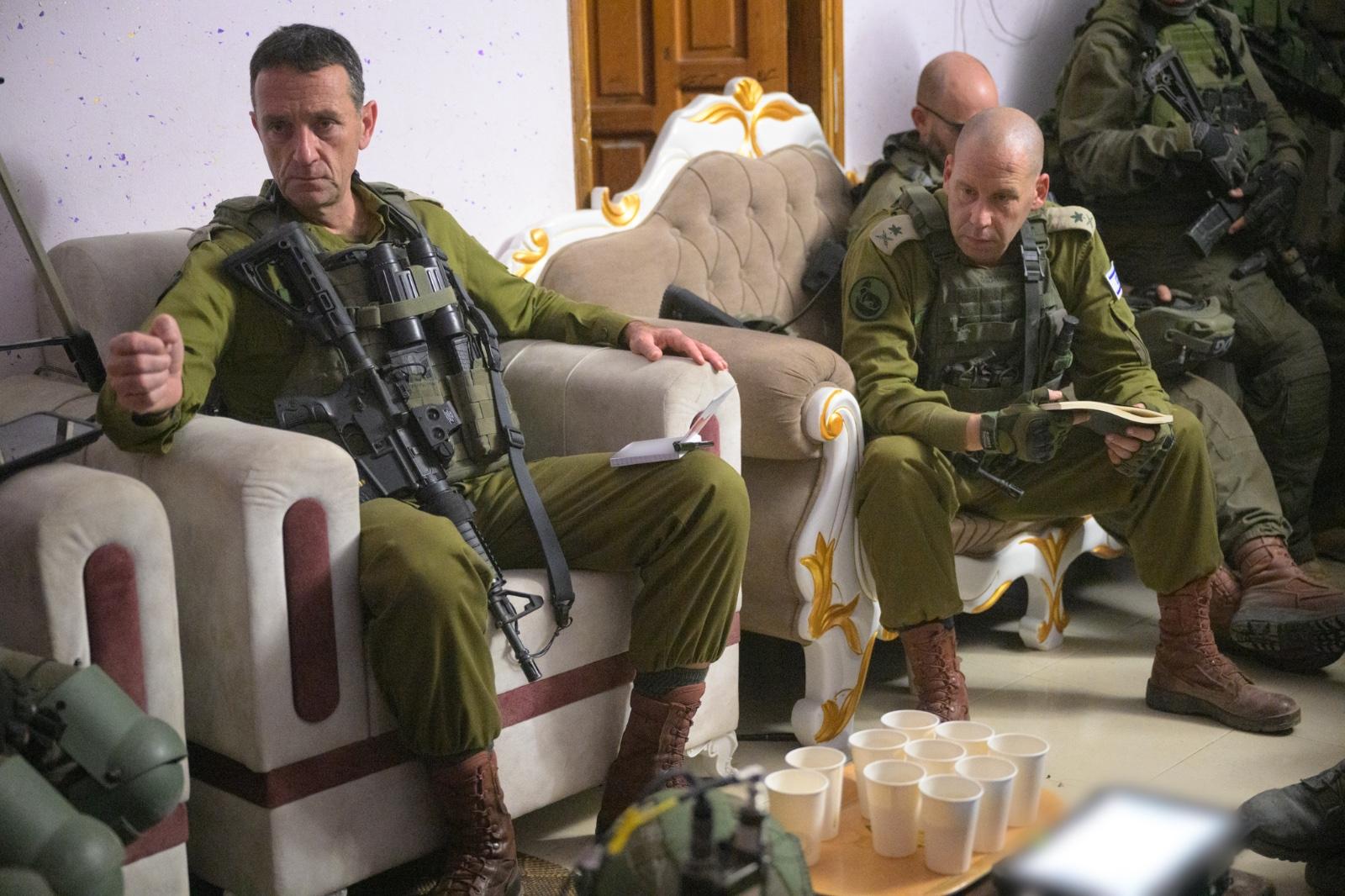 IDF Chief of Staff Herzi Halevi at Khan Yunis. IDF Chief of Staff Herzi Halevi at Khan Yunis.