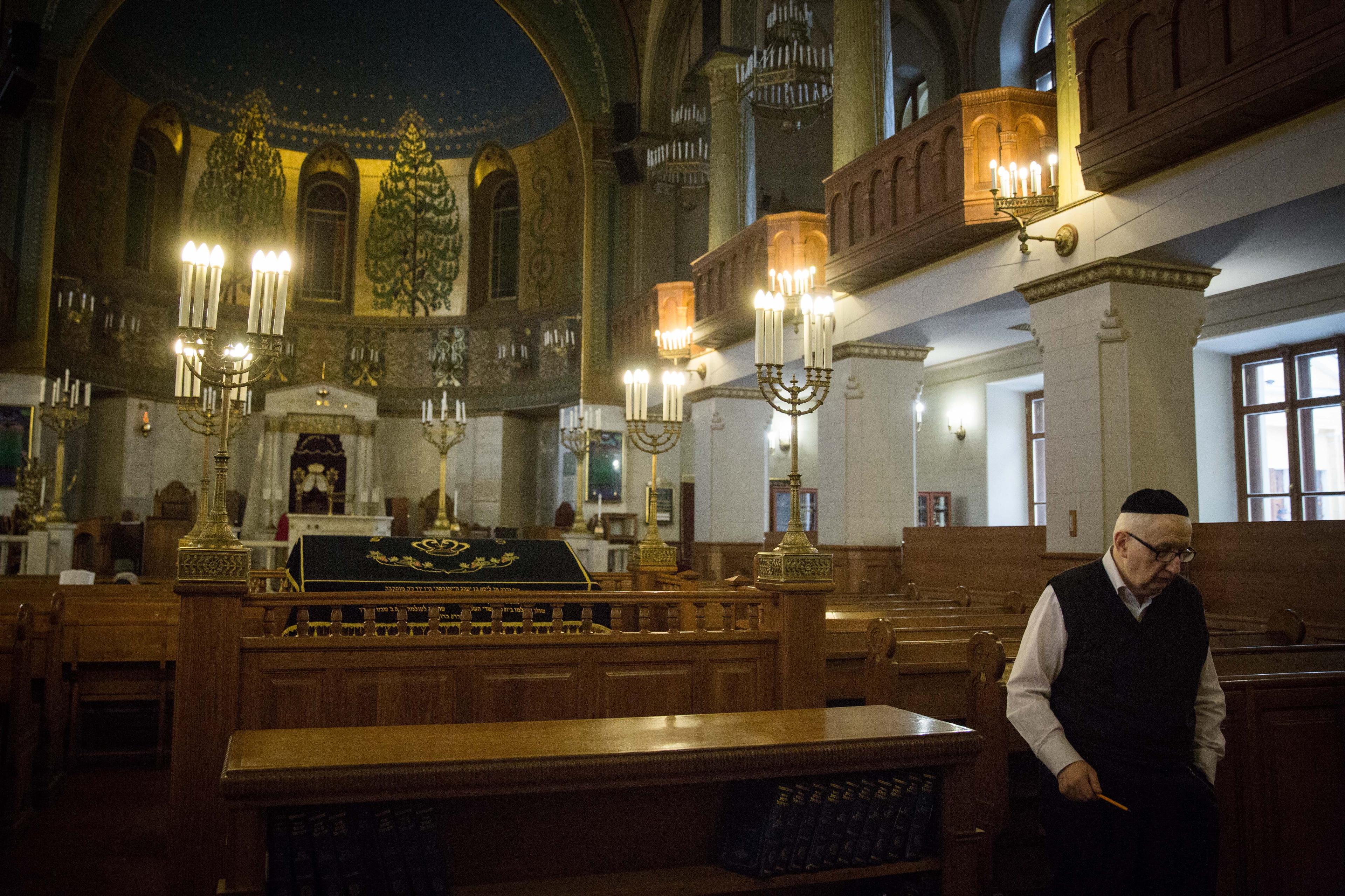 The Moscow Choral Synagogue, the main synagogue in Russia and in the former Soviet Union, seen on December 1, 2014. 
