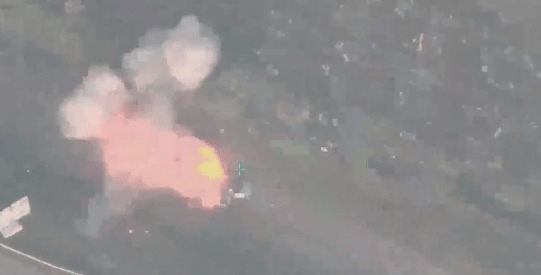 Car containing Hezbollah commanders after being struck.