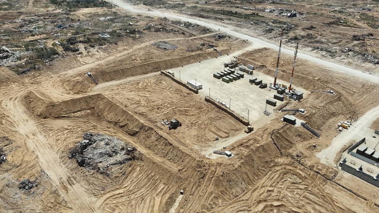 Preparing the ground for receiving and distributing aid.