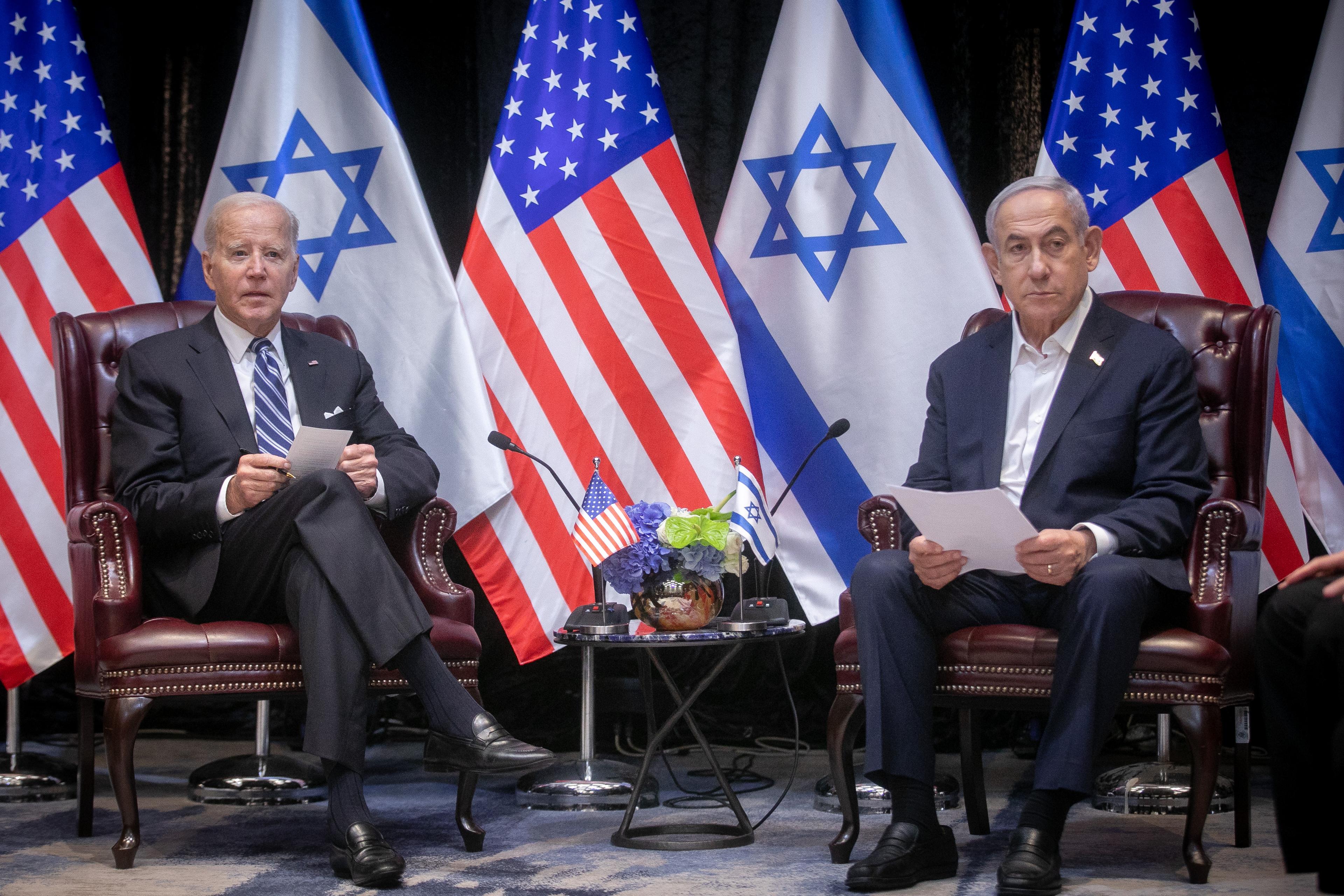 Biden and Netanyahu. Biden and Netanyahu.