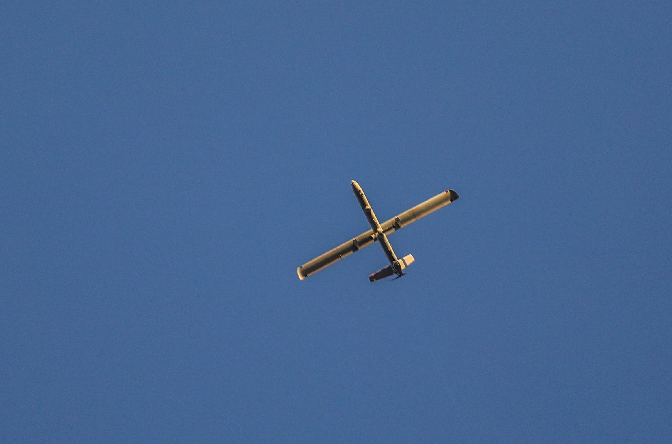 Military drone. Illustration.