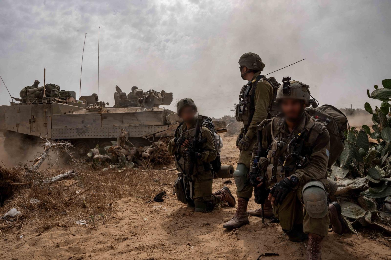 IDF forces in the Gaza Strip. IDF forces in the Gaza Strip.
