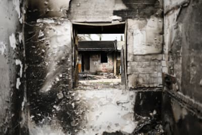 The aftermath of Hamas attack on Kibbutz Kfar October 27, 2023. 62 people were murdered at the kibbutz, located close to the Gaza border, 17 were taken hostage.