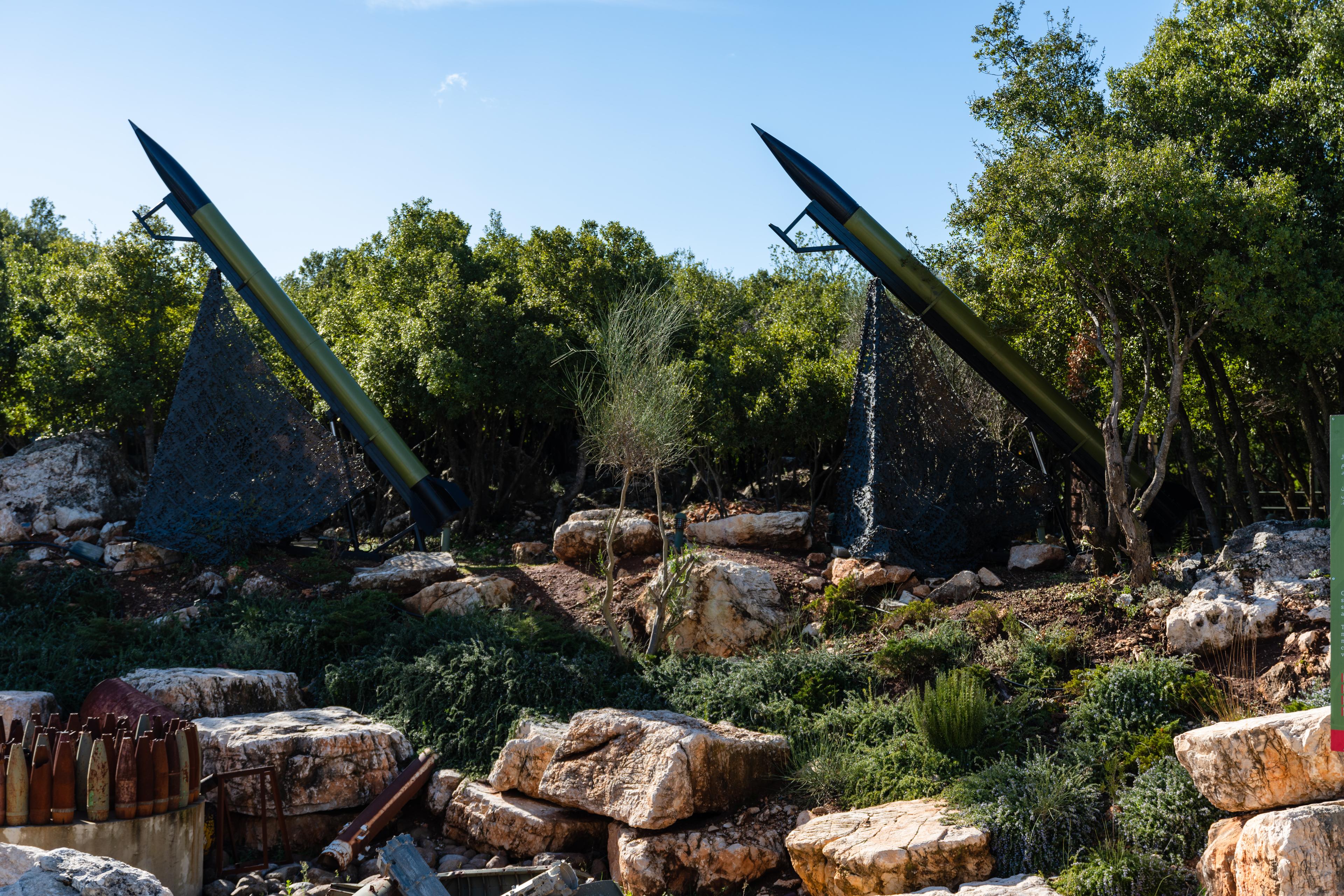 The Mleeta Memorial (Hezbollah Museum), is a landmark build from the conflict military equipment after the lebanese-isreali wars of the past decades in Mleeta, Lebanon. The Mleeta Memorial (Hezbollah Museum), is a landmark build from the conflict military equipment after the lebanese-isreali wars of the past decades in Mleeta, Lebanon.