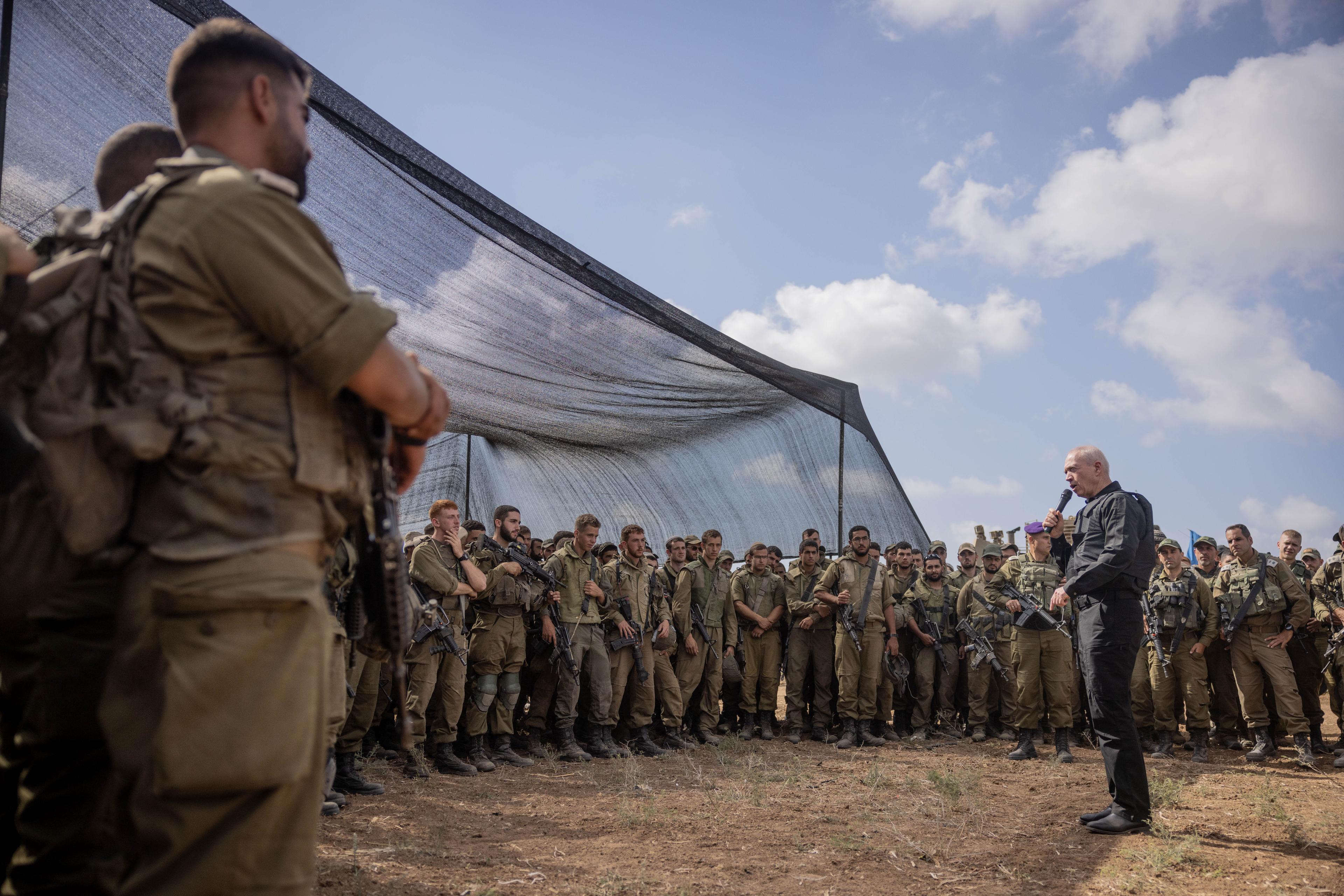 Yoav Gallant visits IDF soldiers fighting in Gaza Yoav Gallant visits IDF soldiers fighting in Gaza